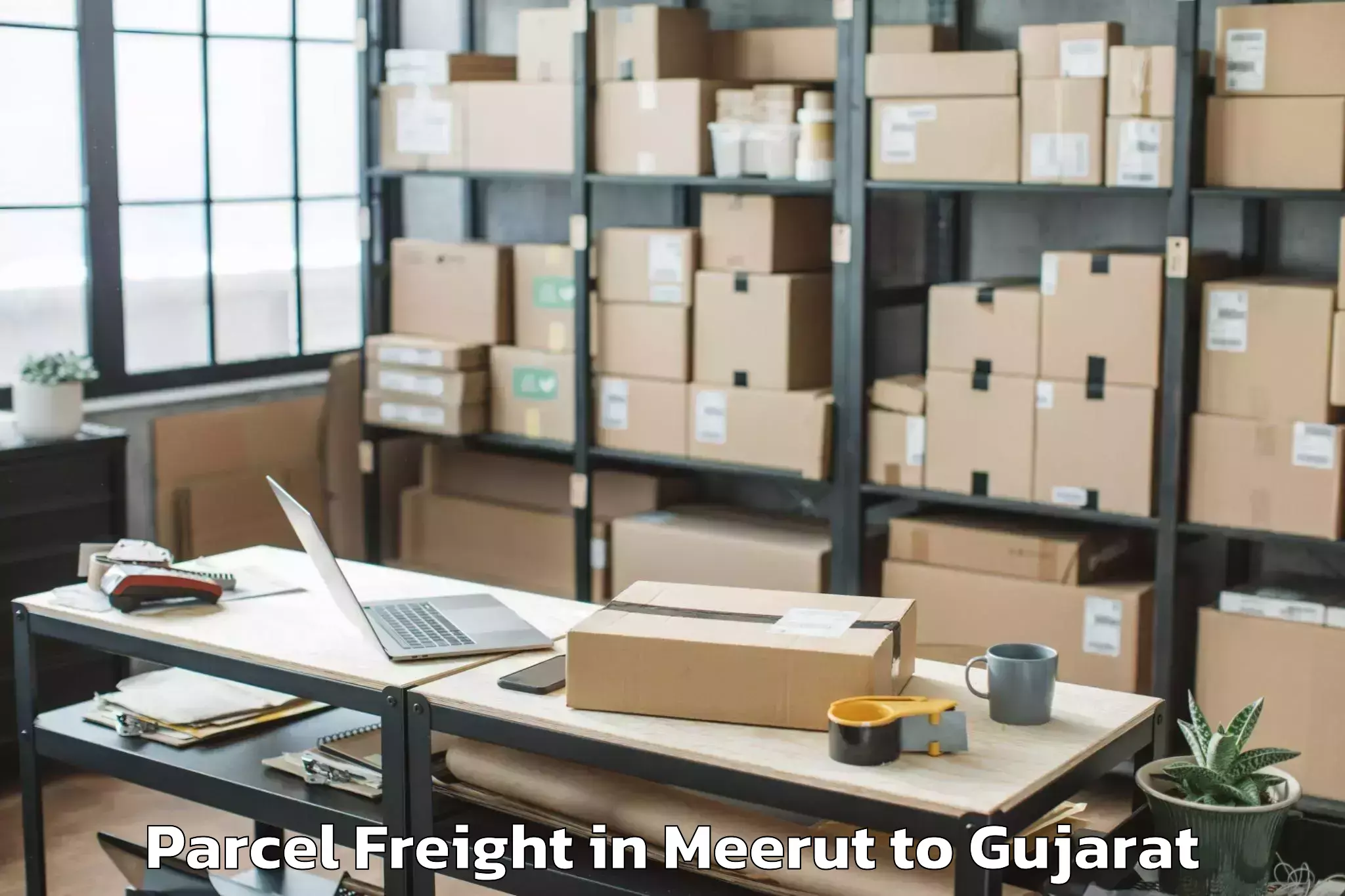 Top Meerut to Amreli Parcel Freight Available